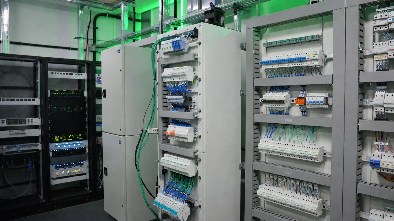 Schaltschränke in einem Technikraum